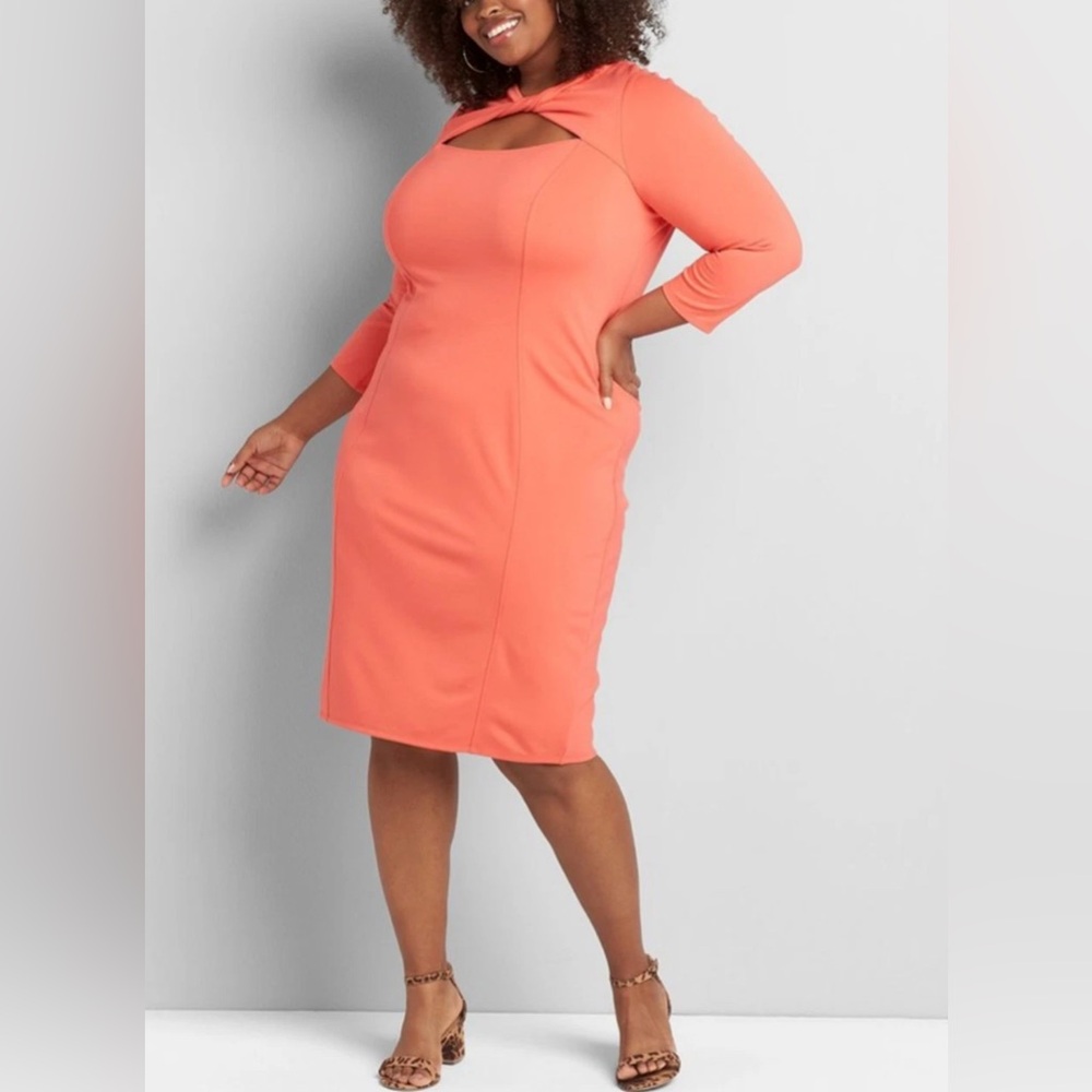 Lane Bryant NWOT 3/4 Sleeve Sheath Dress Size 18